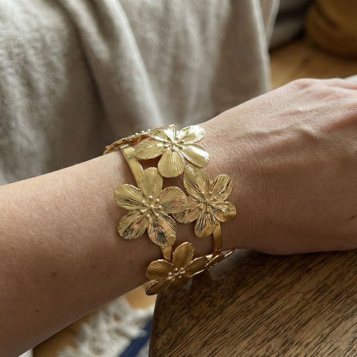 Golden Floral Kada