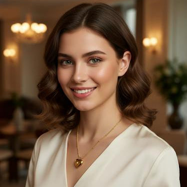 Gold Heart Pendant Beaded Chain Necklace