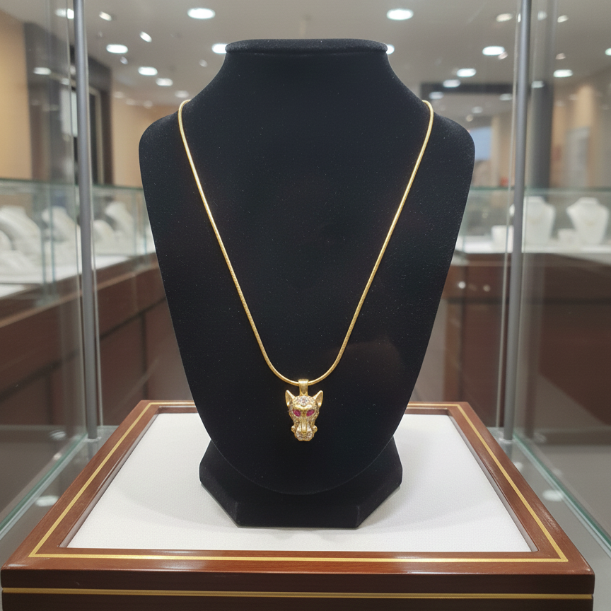 Gold Crystal Owl Pendant Necklace