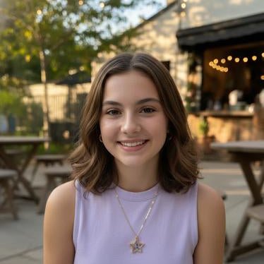 Gold Star Confetti Pendant Necklace