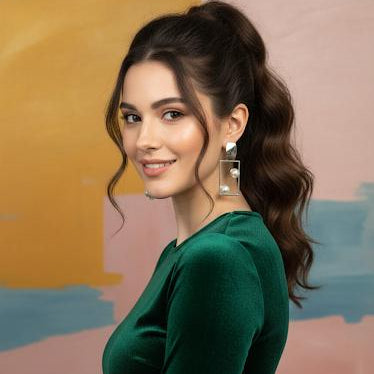 Silver Geometric Pearl Frame Earrings