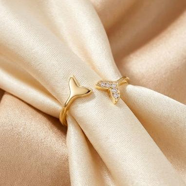 Gold Mermaid Tail Open Ring