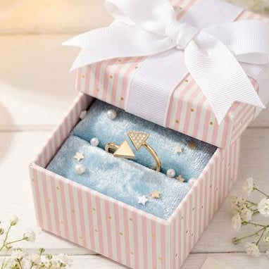 Gold Double Triangle Open Ring