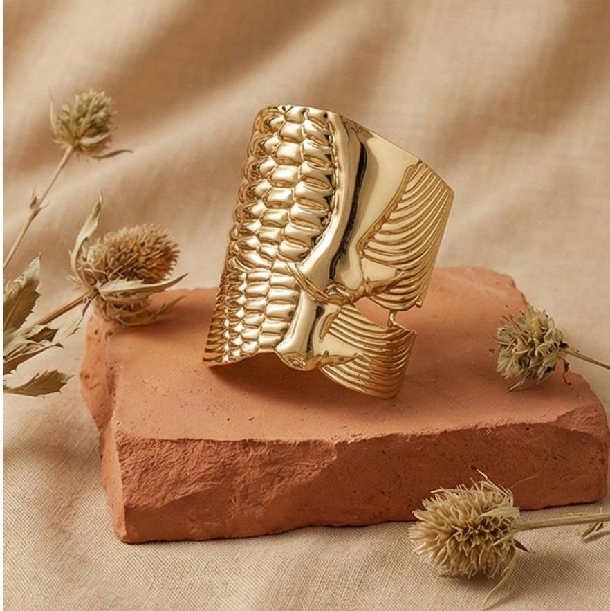 Golden Eagle Wing Cuff Kada